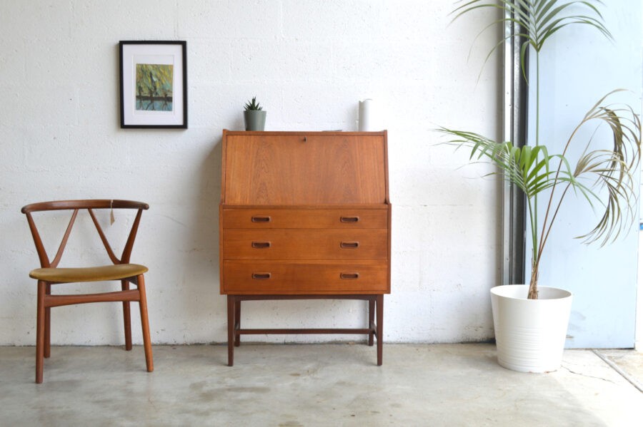 Bureau secretaire teak