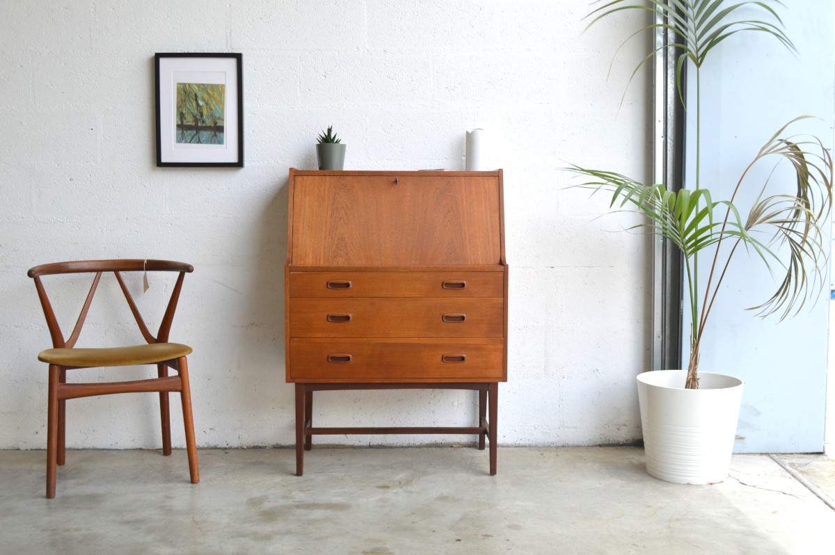 Bureau secretaire teak